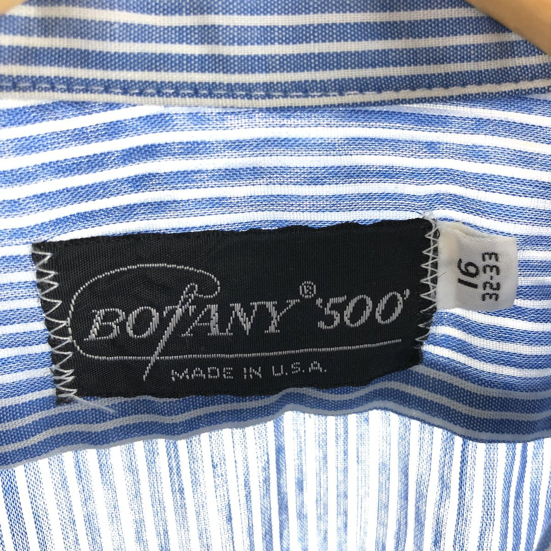 BOTANY '500' long sleeve striped shirt, made in the USA, men's size M, vintage unclear Blue type light blue Vintage Second Hand