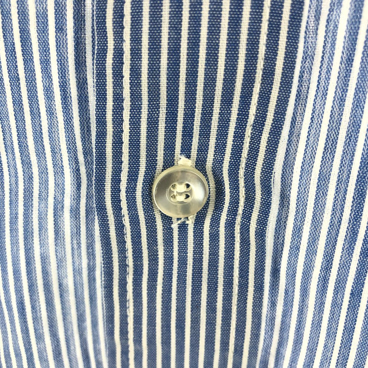 BOTANY '500' long sleeve striped shirt, made in the USA, men's size M, vintage unclear Blue type light blue Vintage Second Hand