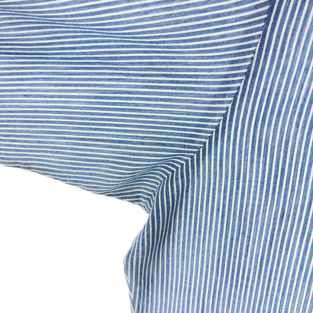 BOTANY '500' long sleeve striped shirt, made in the USA, men's size M, vintage unclear Blue type light blue Vintage Second Hand