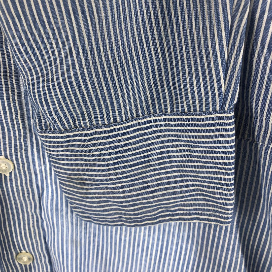 BOTANY '500' long sleeve striped shirt, made in the USA, men's size M, vintage unclear Blue type light blue Vintage Second Hand