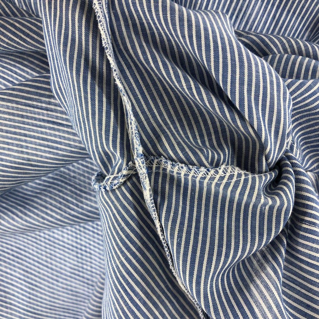 BOTANY '500' long sleeve striped shirt, made in the USA, men's size M, vintage unclear Blue type light blue Vintage Second Hand