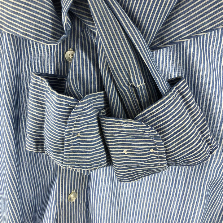 BOTANY '500' long sleeve striped shirt, made in the USA, men's size M, vintage unclear Blue type light blue Vintage Second Hand