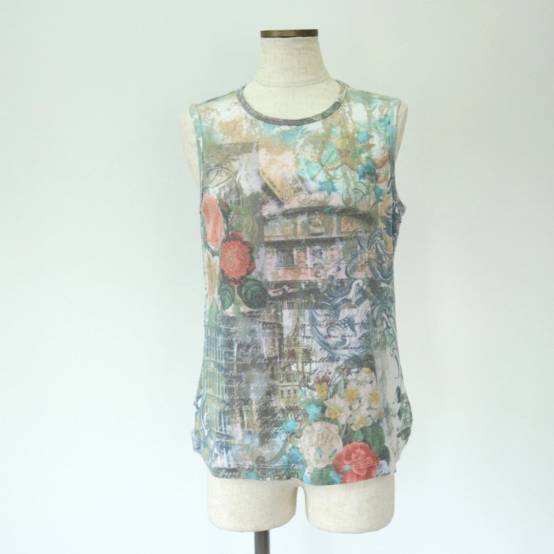 CHRISTOPHER and BANKS All-Over Print Tank Top, Women's Size S polyester multicolor Vintage Second Hand
