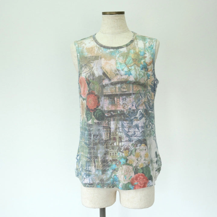 CHRISTOPHER and BANKS All-Over Print Tank Top, Women's Size S polyester multicolor Vintage Second Hand