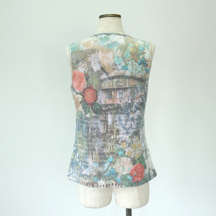 CHRISTOPHER and BANKS All-Over Print Tank Top, Women's Size S polyester multicolor Vintage Second Hand