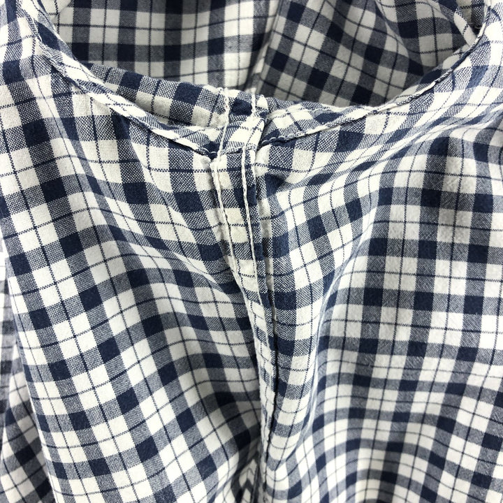 Brooks Brothers 346 short sleeve button down check shirt, men's size L cotton black type Vintage Second Hand