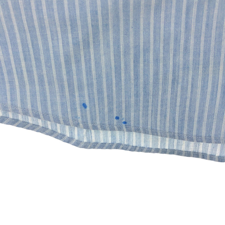 00'S Patagonia 5412SP20 short sleeve cotton striped shirt, men's size L cotton Blue type light blue Vintage Second Hand