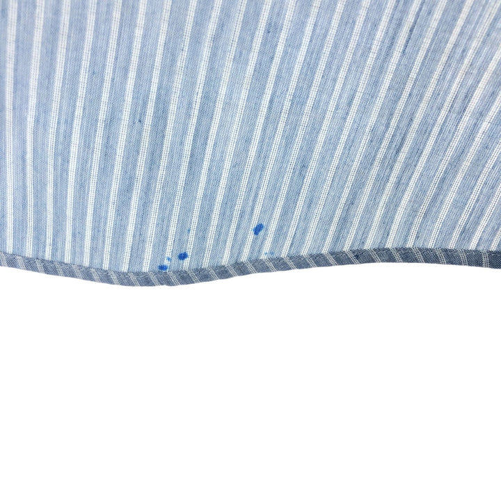00'S Patagonia 5412SP20 short sleeve cotton striped shirt, men's size L cotton Blue type light blue Vintage Second Hand