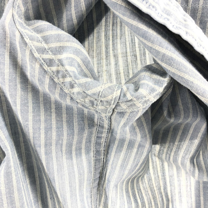 00'S Patagonia 5412SP20 short sleeve cotton striped shirt, men's size L cotton Blue type light blue Vintage Second Hand