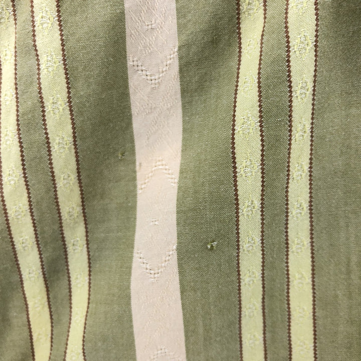 00'S Banana Republic Multi-stripe short sleeve open collar cotton shirt, men's size L cotton Khaki type Vintage Second Hand