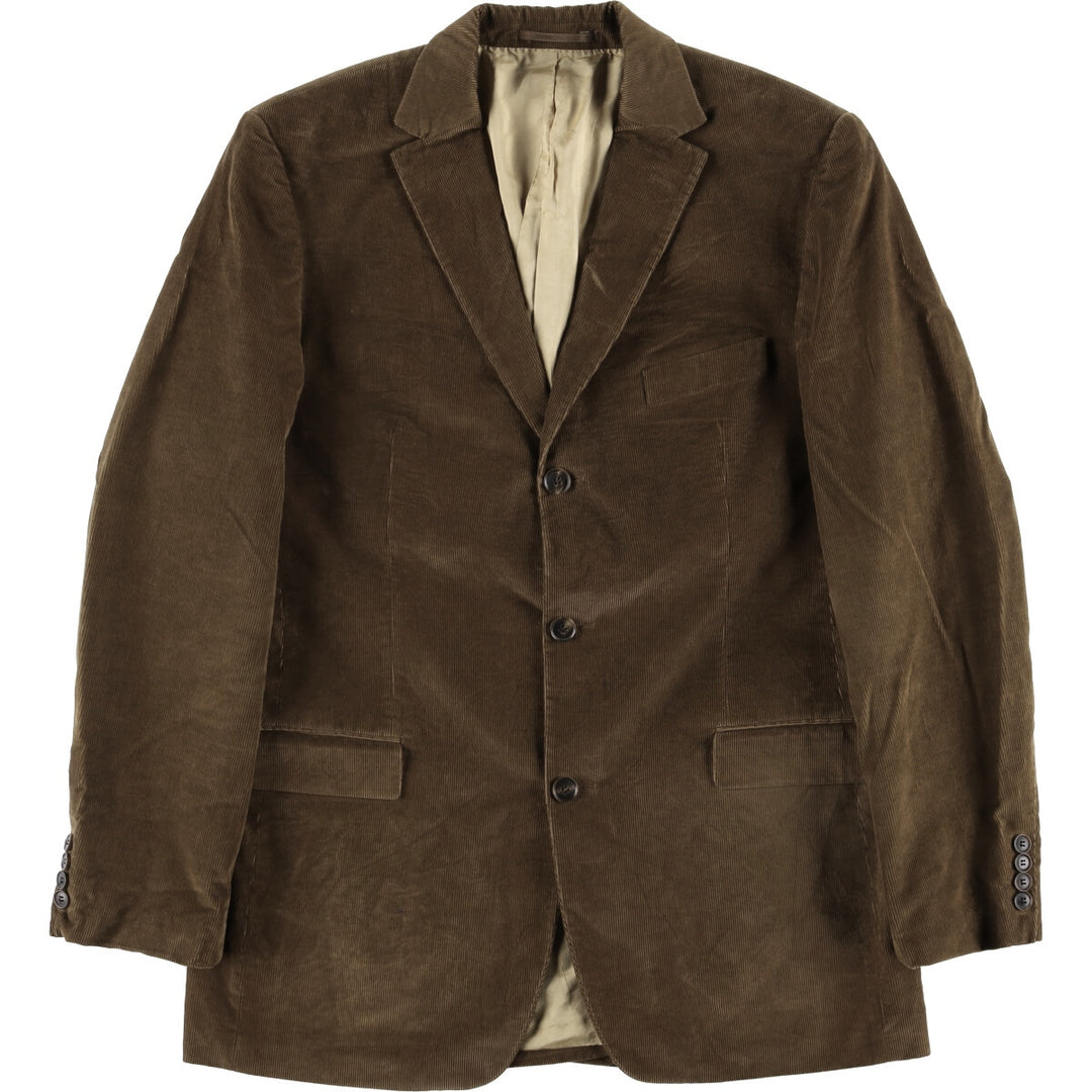 Vintage HUGO BOSS corduroy tailored jacket, size M, men's cotton brown type Vintage Second Hand