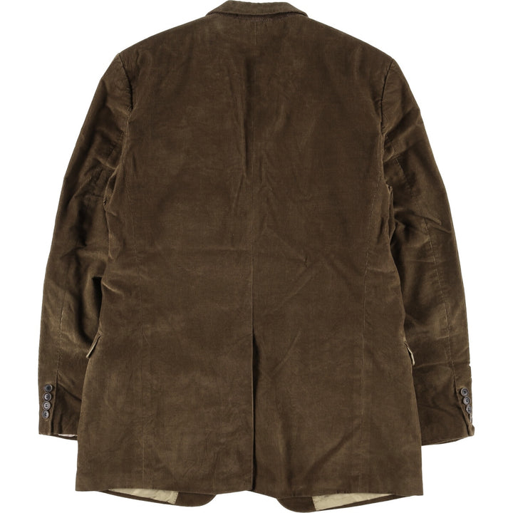 Vintage HUGO BOSS corduroy tailored jacket, size M, men's cotton brown type Vintage Second Hand