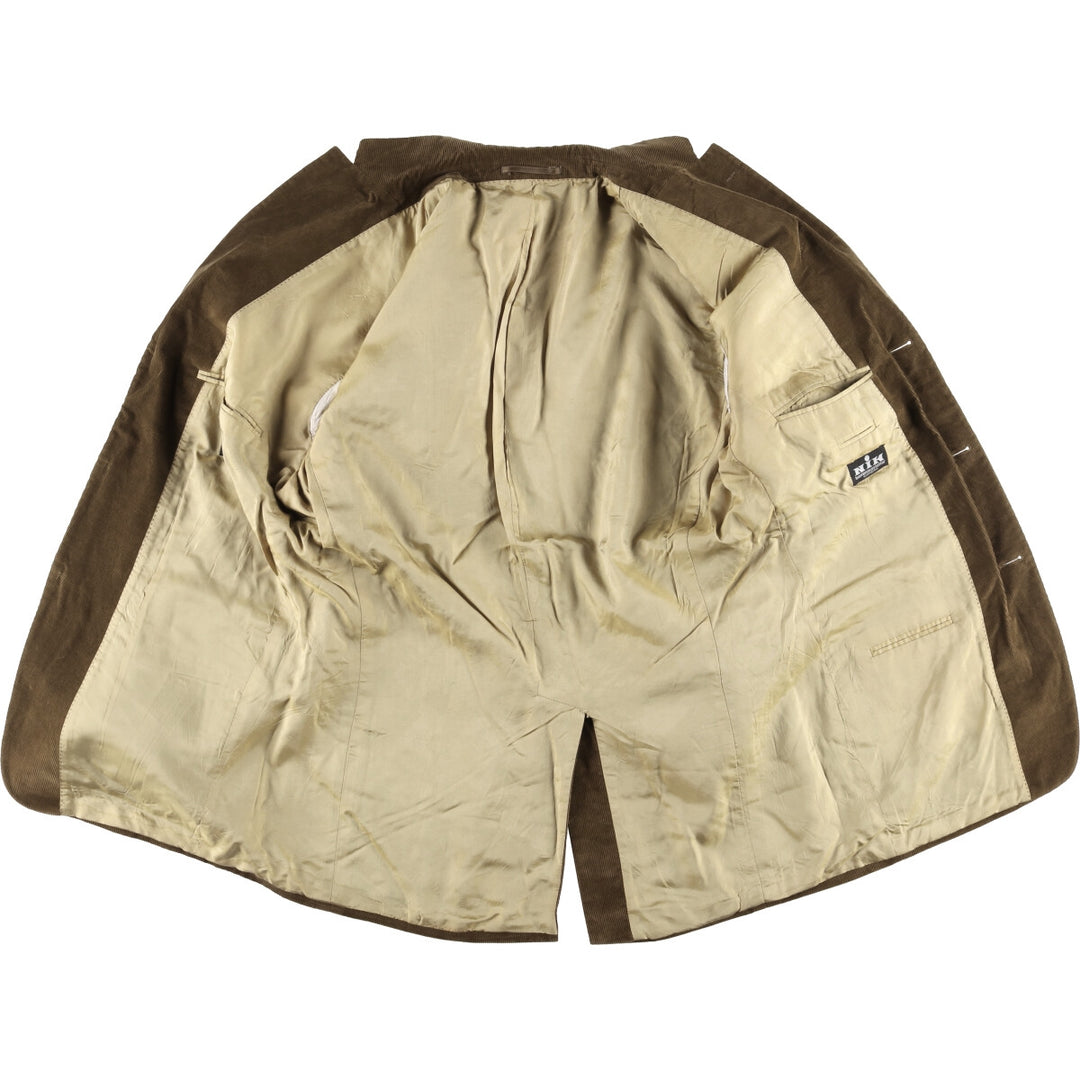 Vintage HUGO BOSS corduroy tailored jacket, size M, men's cotton brown type Vintage Second Hand