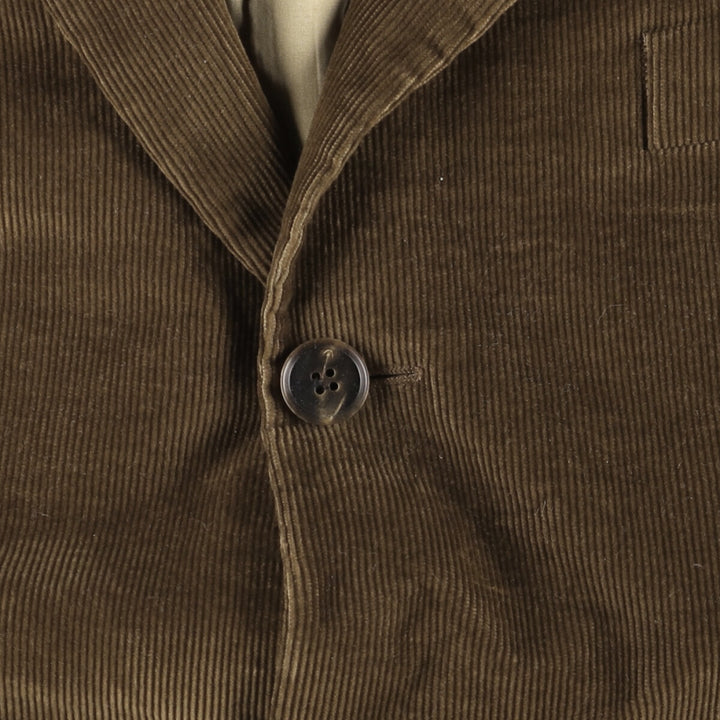 Vintage HUGO BOSS corduroy tailored jacket, size M, men's cotton brown type Vintage Second Hand