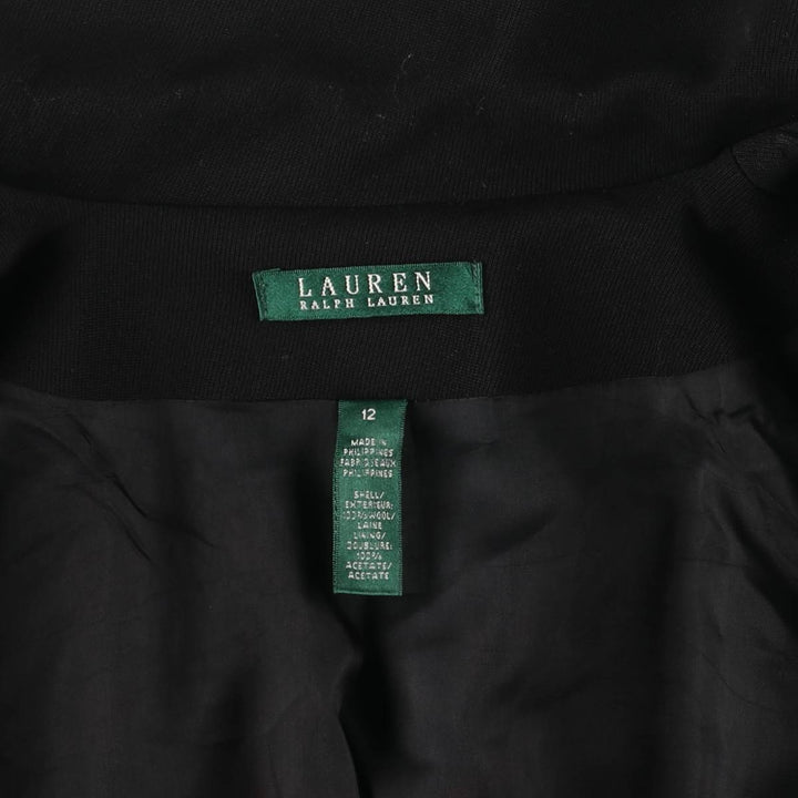 Ralph Lauren LAUREN tailored jacket for women, size M wool black type Vintage Second Hand