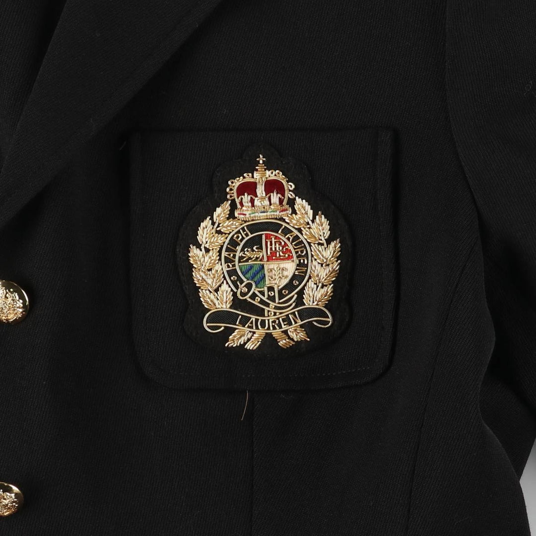 Ralph Lauren LAUREN tailored jacket for women, size M wool black type Vintage Second Hand