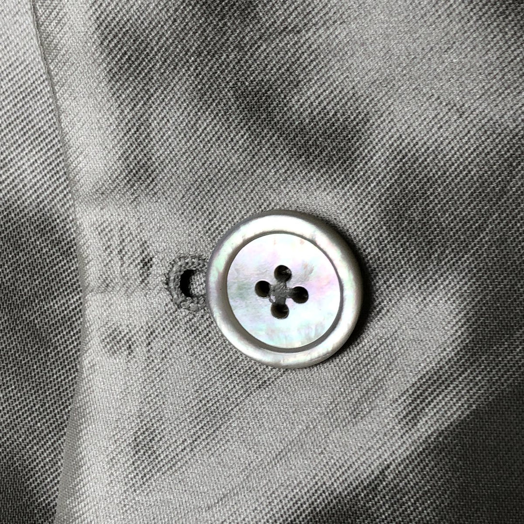 Ralph Lauren Tailored Jacket Made in USA Women's S Size silk Silver type Vintage Second Hand