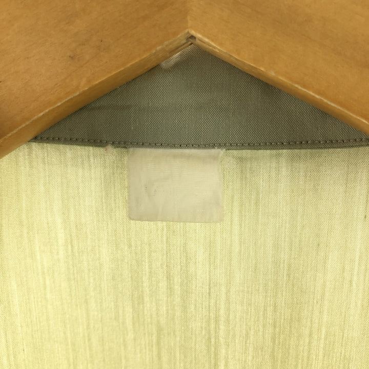 Short sleeve open collar shirt, women's size M unknown Khaki type sage green Vintage Second Hand