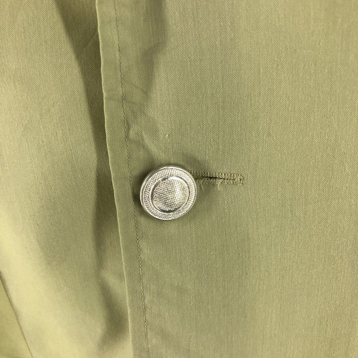 Short sleeve open collar shirt, women's size M unknown Khaki type sage green Vintage Second Hand