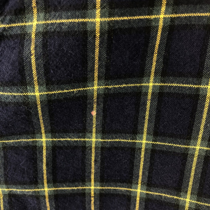 Ralph Lauren long sleeve button down check shirt, men's size M cotton navy blue type Vintage Second Hand
