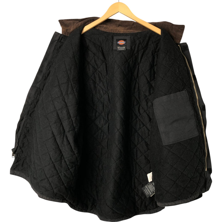 Dickies padded duck work jacket, men's size XXL cotton black type Vintage Second Hand