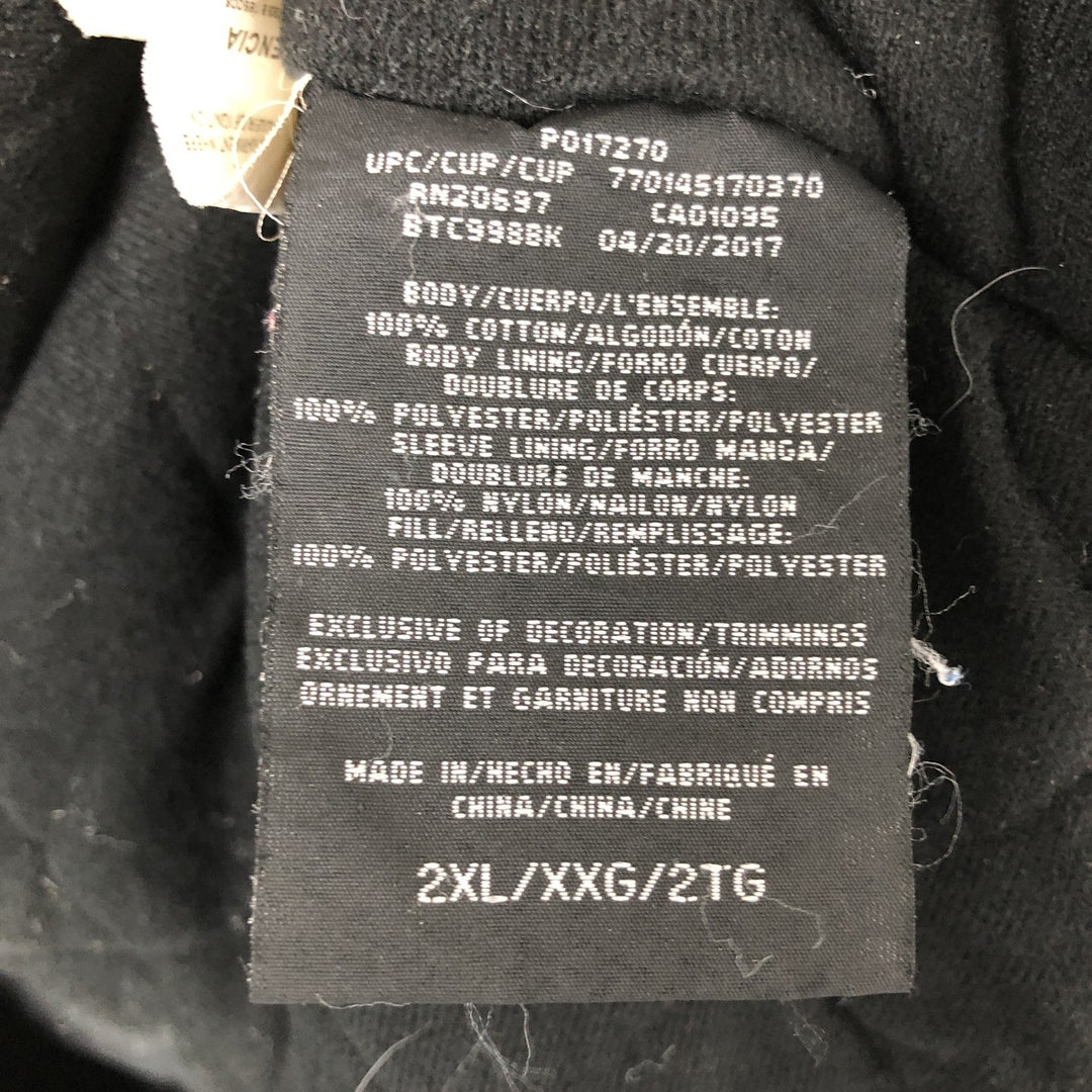 Dickies padded duck work jacket, men's size XXL cotton black type Vintage Second Hand