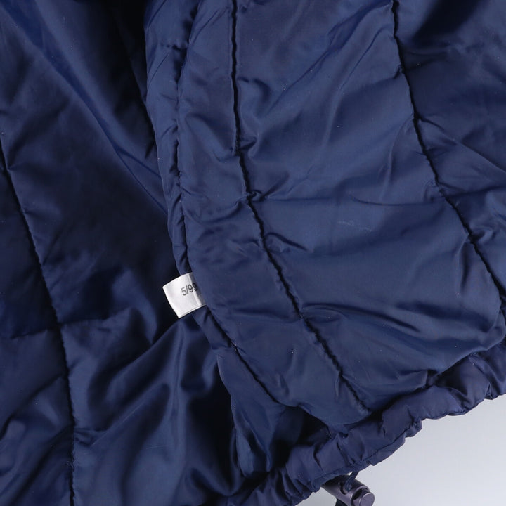 Vintage 90'S Adidas puffer jacket with back logo, size M, men's polyamide navy blue type Vintage Second Hand