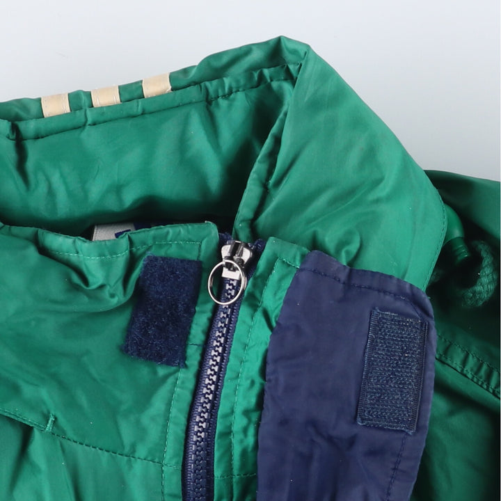 Vintage 90'S Adidas puffer jacket with back logo, size M, men's polyamide navy blue type Vintage Second Hand