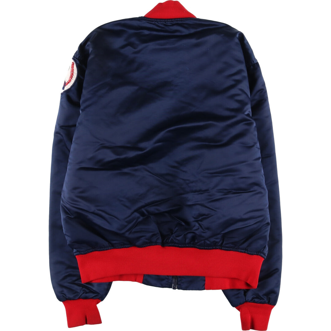 80s-90'S Starter MLB Los Angeles Angels Nylon Stadium Jacket, Award Jacket, Made in USA Nylon navy blue type Vintage Second Hand