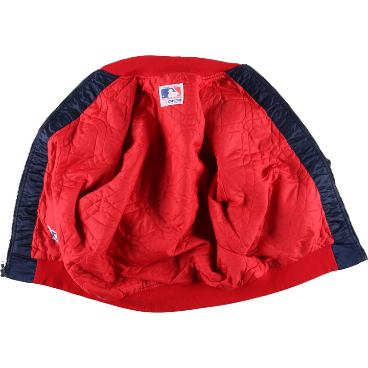 80s-90'S Starter MLB Los Angeles Angels Nylon Stadium Jacket, Award Jacket, Made in USA Nylon navy blue type Vintage Second Hand