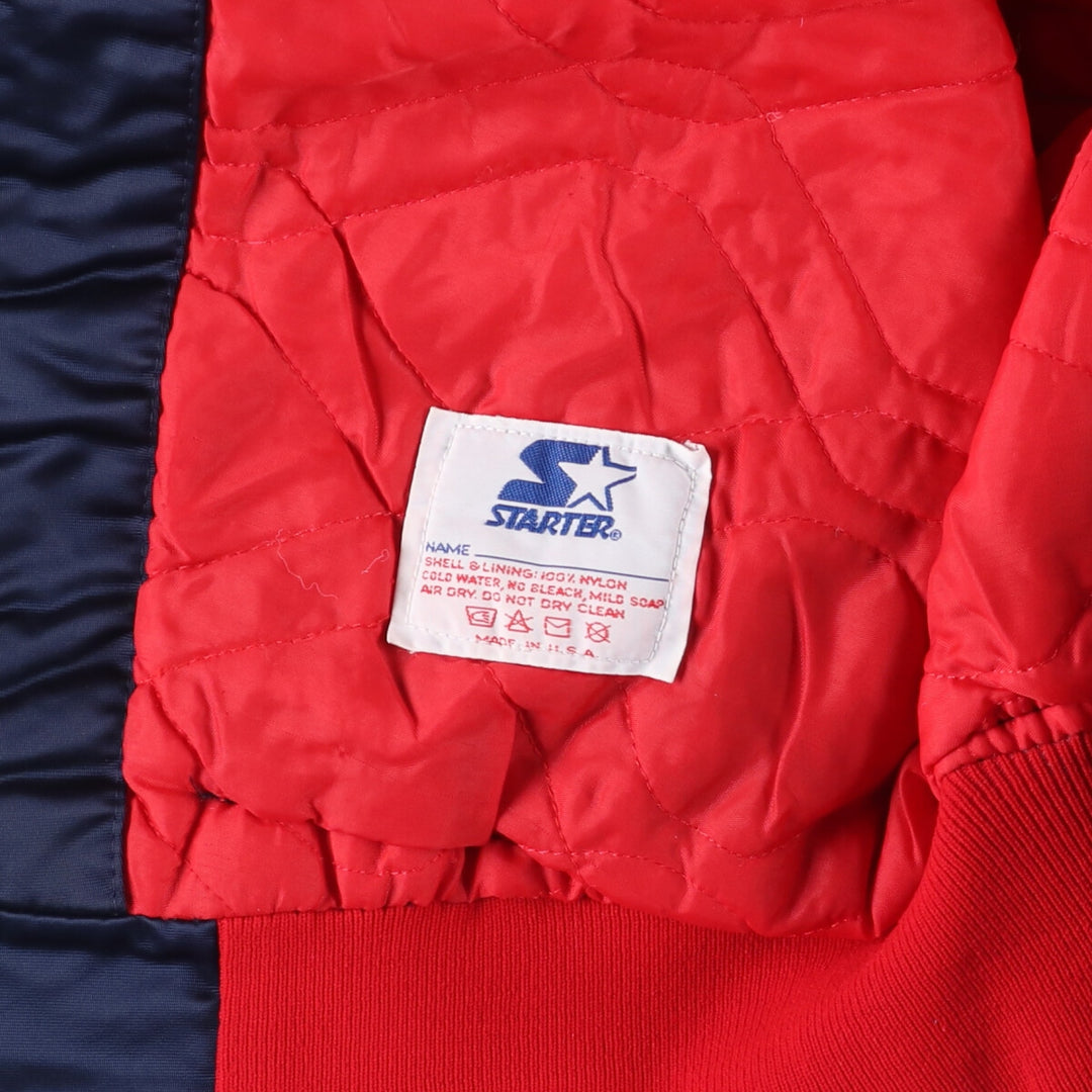 80s-90'S Starter MLB Los Angeles Angels Nylon Stadium Jacket, Award Jacket, Made in USA Nylon navy blue type Vintage Second Hand