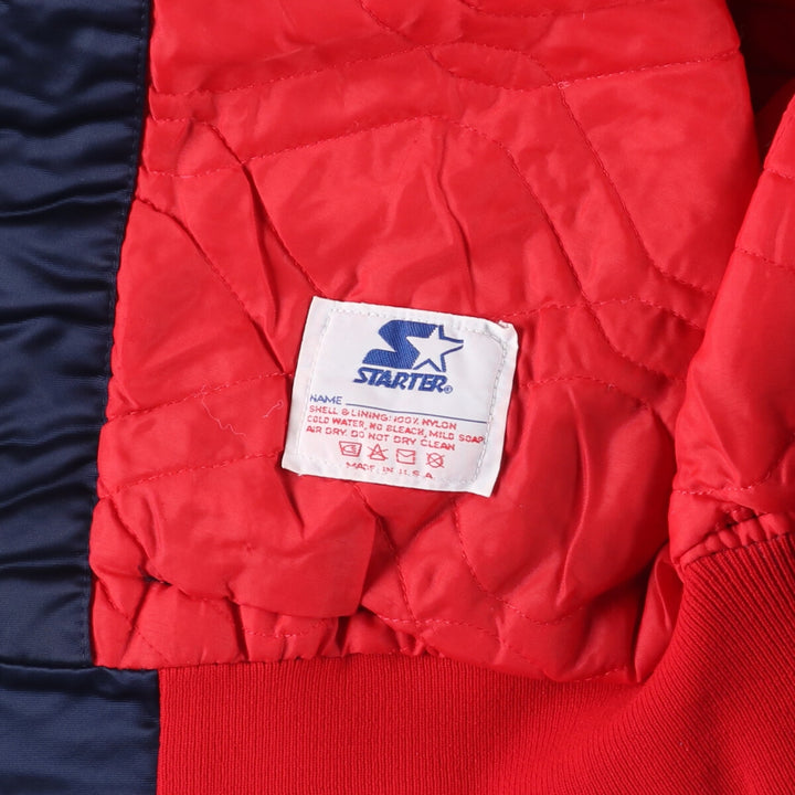 80s-90'S Starter MLB Los Angeles Angels Nylon Stadium Jacket, Award Jacket, Made in USA Nylon navy blue type Vintage Second Hand