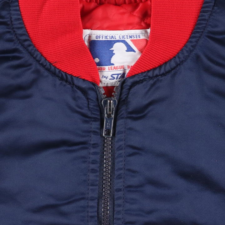 80s-90'S Starter MLB Los Angeles Angels Nylon Stadium Jacket, Award Jacket, Made in USA Nylon navy blue type Vintage Second Hand