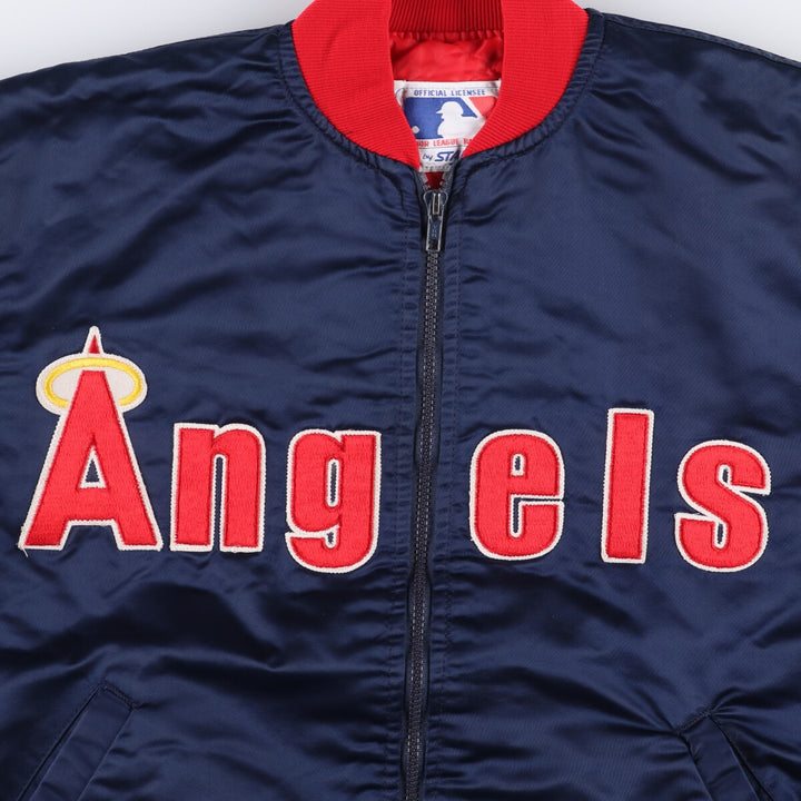 80s-90'S Starter MLB Los Angeles Angels Nylon Stadium Jacket, Award Jacket, Made in USA Nylon navy blue type Vintage Second Hand