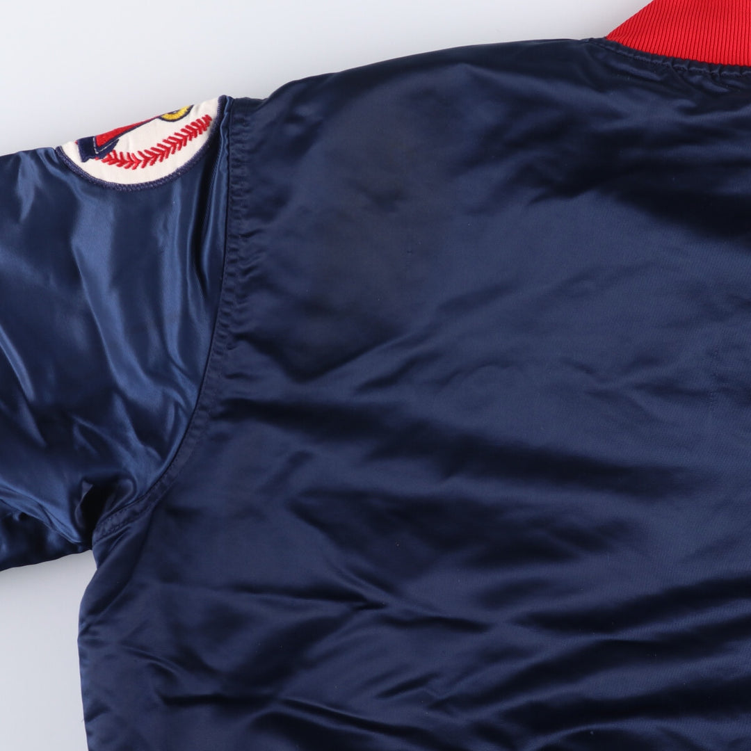 80s-90'S Starter MLB Los Angeles Angels Nylon Stadium Jacket, Award Jacket, Made in USA Nylon navy blue type Vintage Second Hand