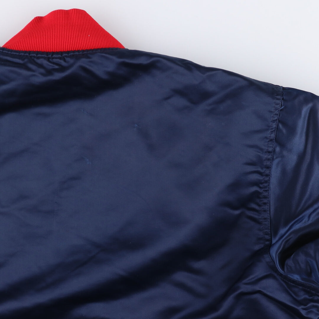80s-90'S Starter MLB Los Angeles Angels Nylon Stadium Jacket, Award Jacket, Made in USA Nylon navy blue type Vintage Second Hand