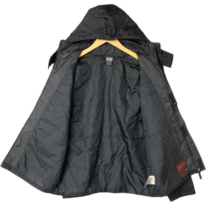 2000'S Nike padded hoodie/puffer jacket, men's size XL Nylon black type Vintage Second Hand