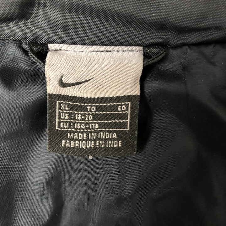 2000'S Nike padded hoodie/puffer jacket, men's size XL Nylon black type Vintage Second Hand