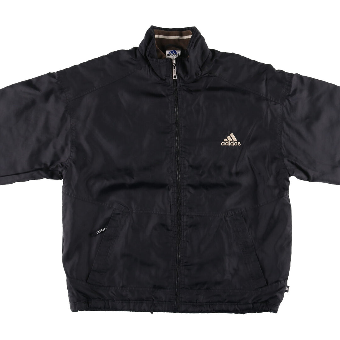 Vintage 90'S Adidas padded puffer jacket, size L, men's polyamide black type Vintage Second Hand