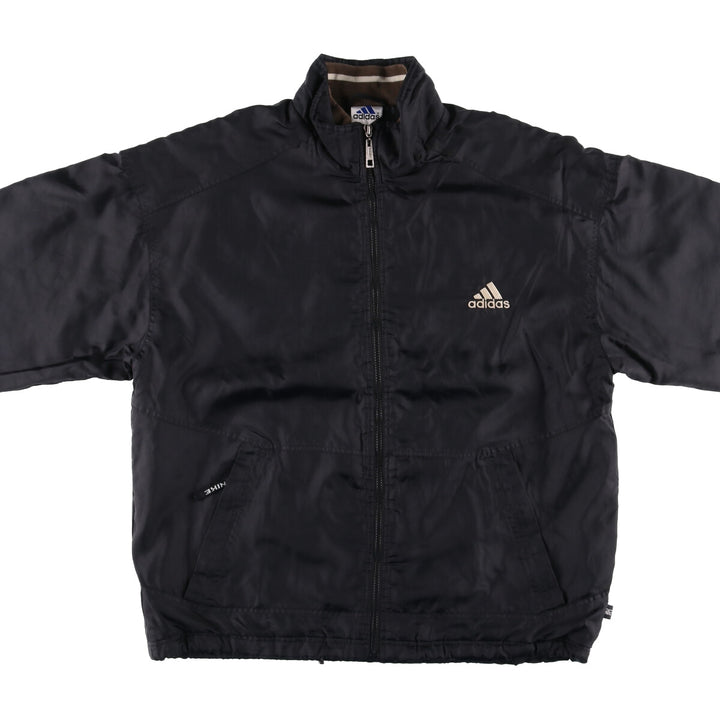 Vintage 90'S Adidas padded puffer jacket, size L, men's polyamide black type Vintage Second Hand
