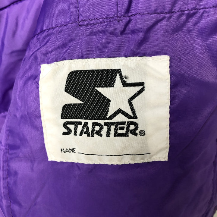 90'S Starter NFL Minnesota Vikings Padded Puffer Jacket, Men's, Size XXL, Vintage Nylon black type Vintage Second Hand