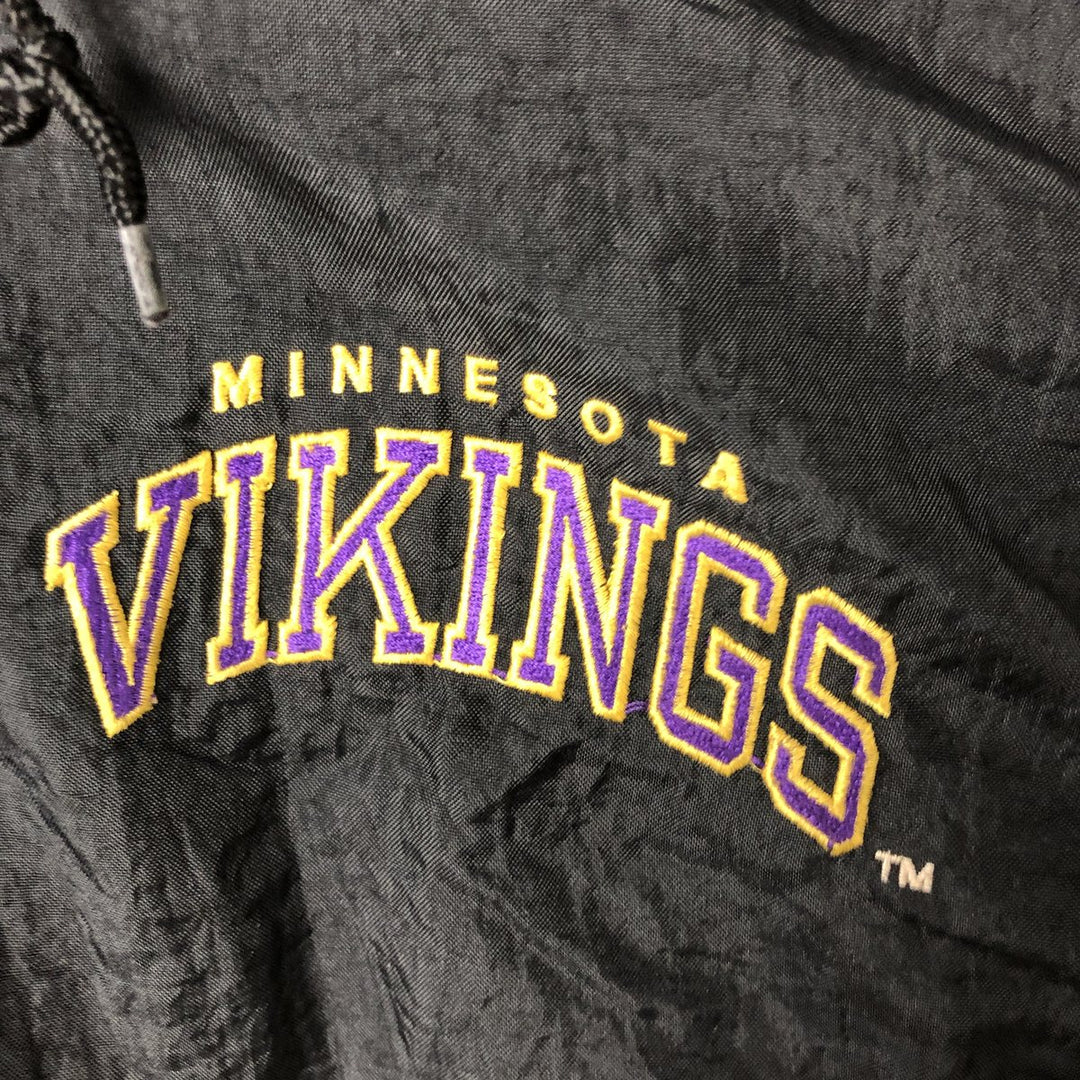 90'S Starter NFL Minnesota Vikings Padded Puffer Jacket, Men's, Size XXL, Vintage Nylon black type Vintage Second Hand