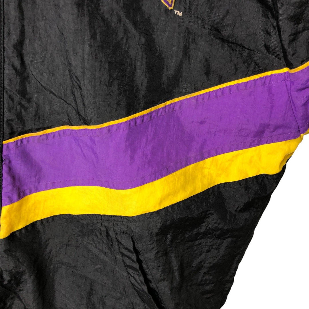 90'S Starter NFL Minnesota Vikings Padded Puffer Jacket, Men's, Size XXL, Vintage Nylon black type Vintage Second Hand
