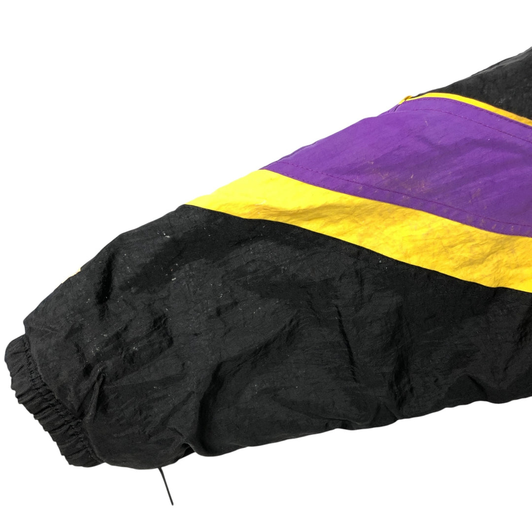 90'S Starter NFL Minnesota Vikings Padded Puffer Jacket, Men's, Size XXL, Vintage Nylon black type Vintage Second Hand