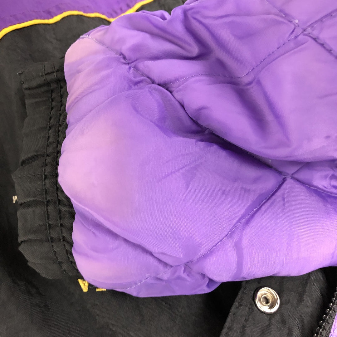 90'S Starter NFL Minnesota Vikings Padded Puffer Jacket, Men's, Size XXL, Vintage Nylon black type Vintage Second Hand