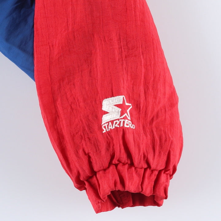 90'S Starter Kansas Jayhawks Padded Puffer Jacket, Men's Size L polyester blue type Vintage Second Hand