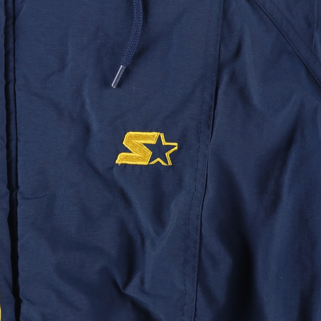 Starter West Virginia University Men's Padded Puffer Jacket (XL) Nylon navy blue type Vintage Second Hand