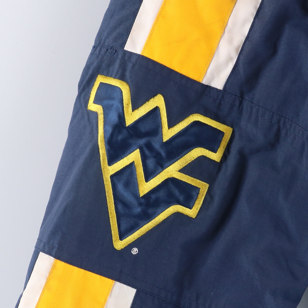 Starter West Virginia University Men's Padded Puffer Jacket (XL) Nylon navy blue type Vintage Second Hand