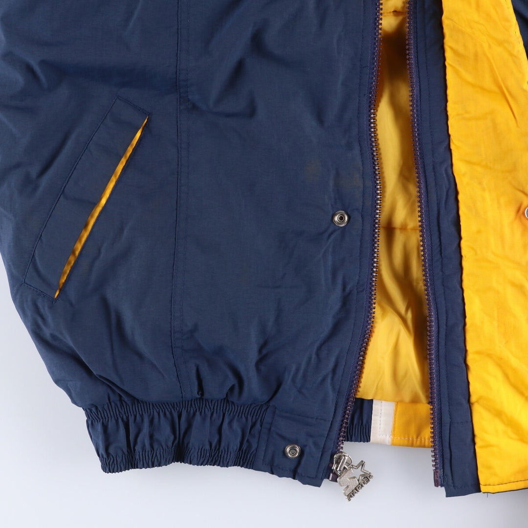 Starter West Virginia University Men's Padded Puffer Jacket (XL) Nylon navy blue type Vintage Second Hand