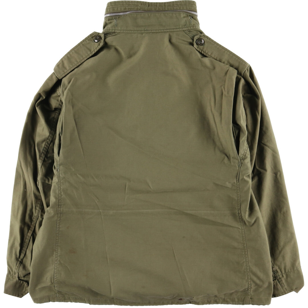 Special Price: Authentic 1970'S US Military M-65 Deck Jacket, Made in USA, Large Short, Men's Size L, Vintage unclear Khaki type Vintage Second Hand